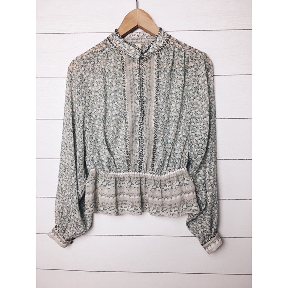 Free People | If I Had You Floral Beaded Blouse - Picture 4 of 8